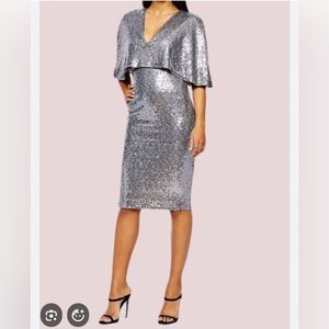 NWT Club L Silver Sequin Dress